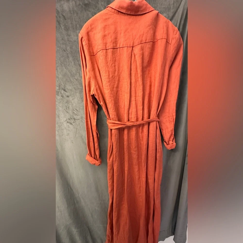 Magaschoni Terracotta Long Sleeve Dress - Picture 4 of 6